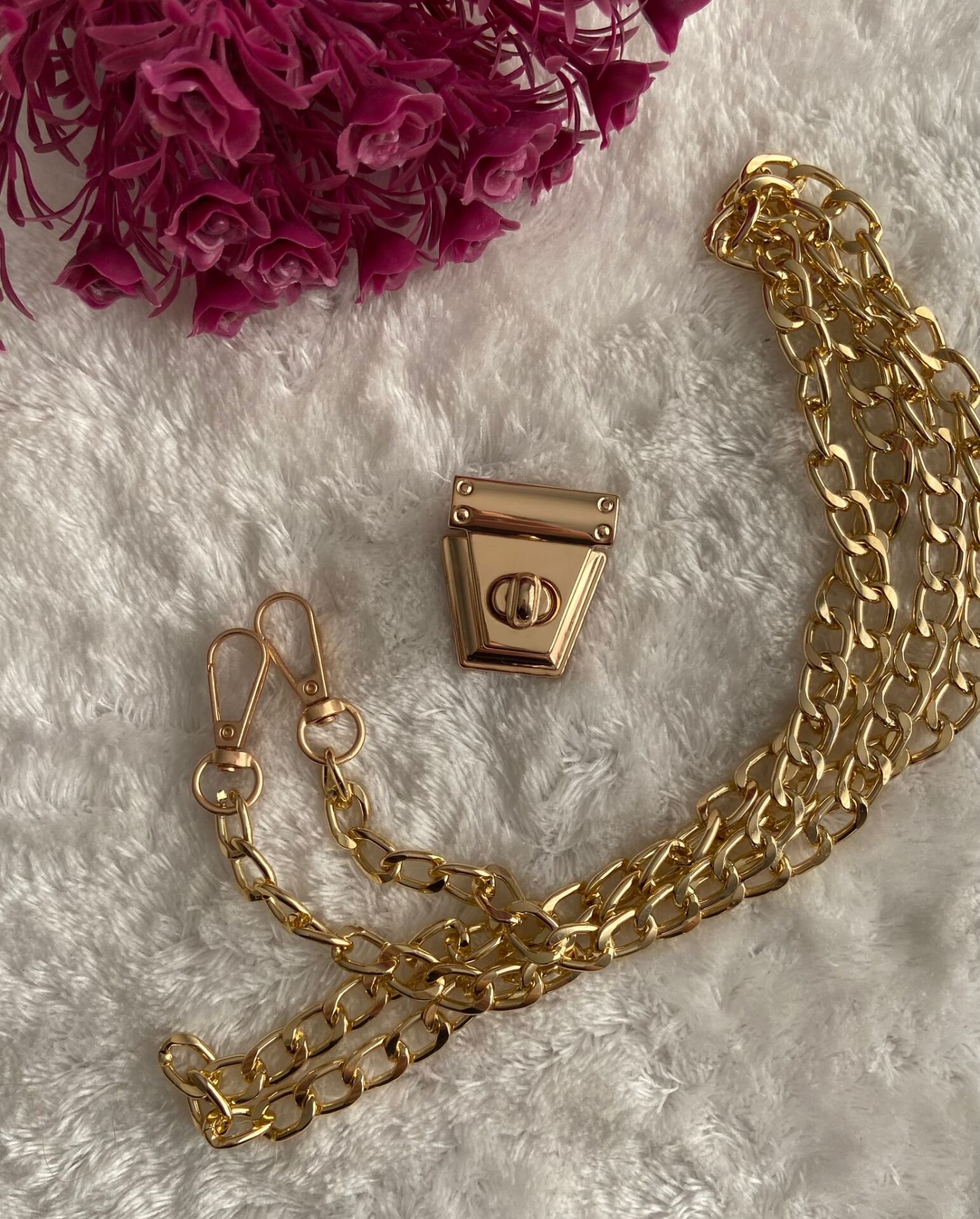 Çanta Yapım kiti Çanta Zinciri Ve Çanta Tokası Gold