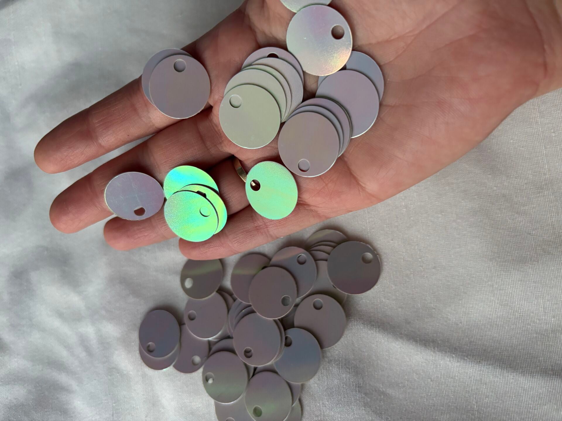 Çanta Supla Pulları 20 mm (2 cm) Fosforlu Beyaz