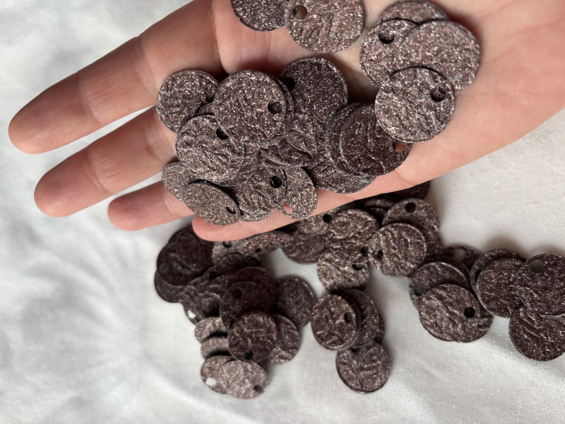 Simli Çanta Supla Pulları 20 mm (2 cm) Kahverengi