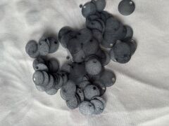 Simli Çanta Supla Pulları 20 mm (2 cm) Açık Siyah