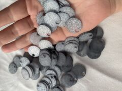 Simli Çanta Supla Pulları 20 mm (2 cm) Açık Siyah