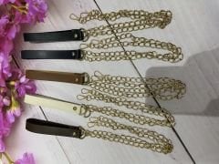 DERİLİ METAL ZİNCİR GÜMÜŞ 120 CM