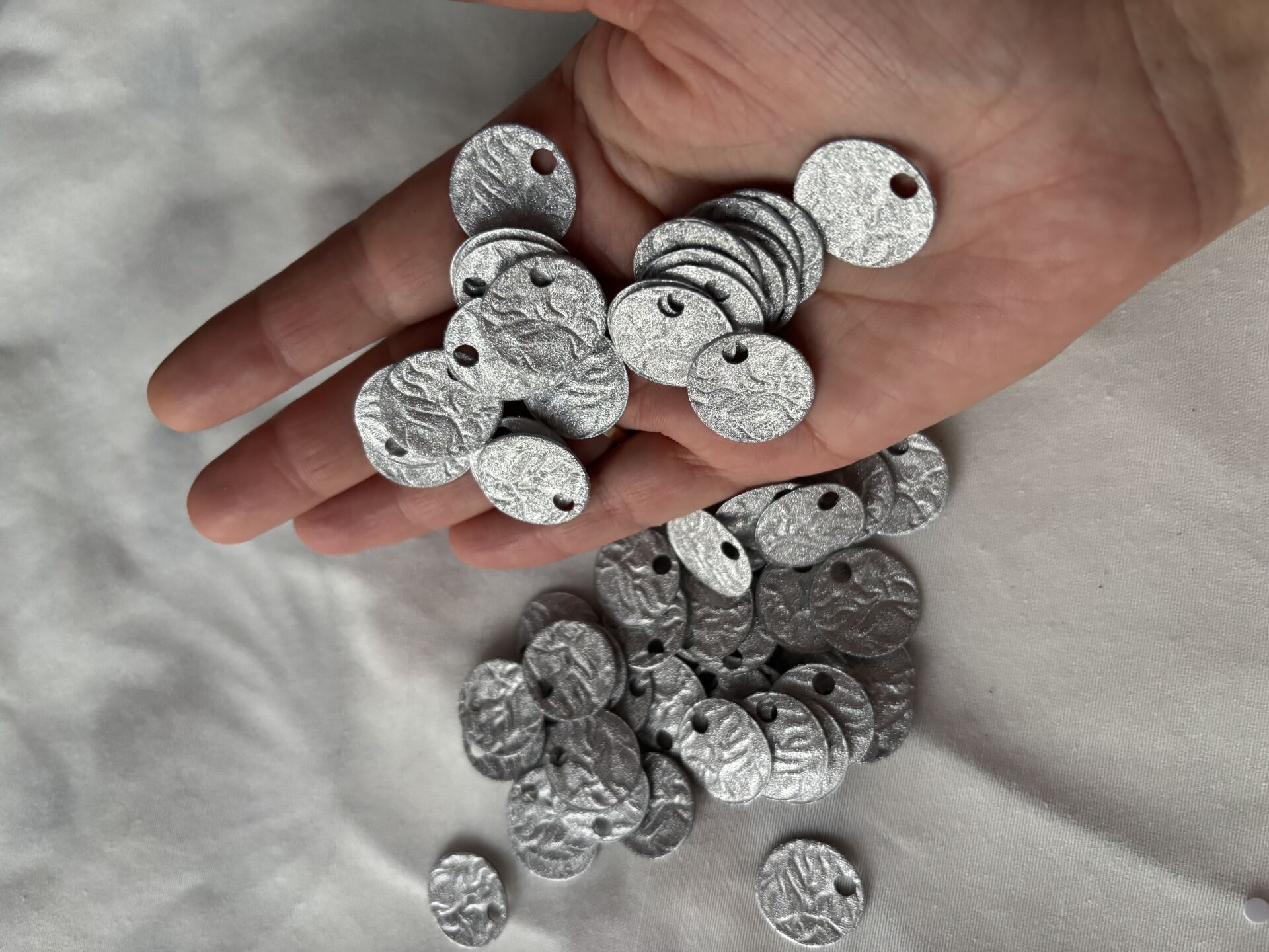 Simli Çanta Supla Pulları 20 mm (2 cm) Gümüş