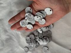 Simli Çanta Supla Pulları 20 mm (2 cm) Gümüş