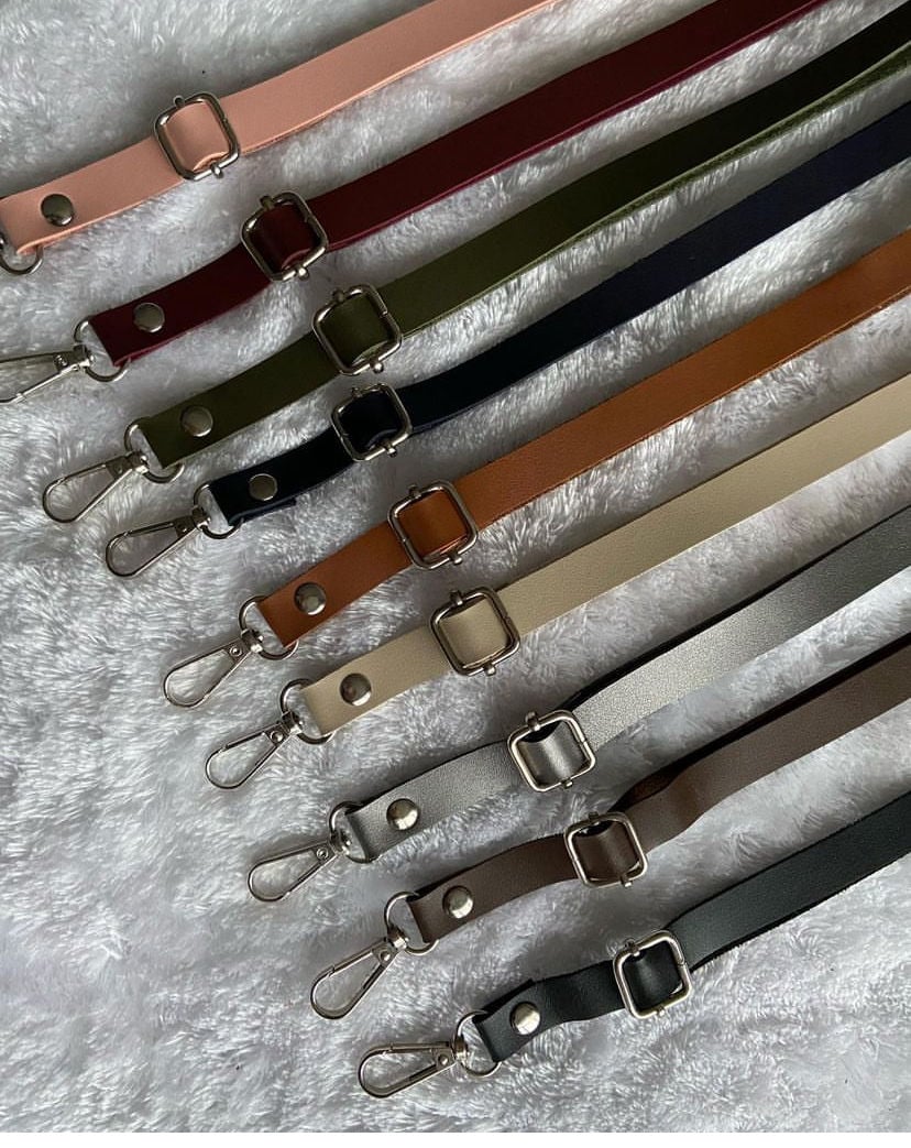 1,5 Cm Deri Ayarlanabilir çanta Sapı Gümüş detaylı