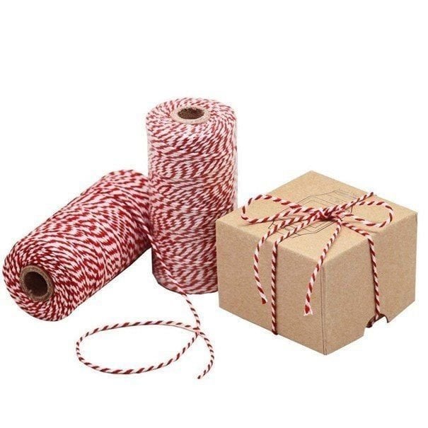 Beyaz Kırmızı Paketleme İpi