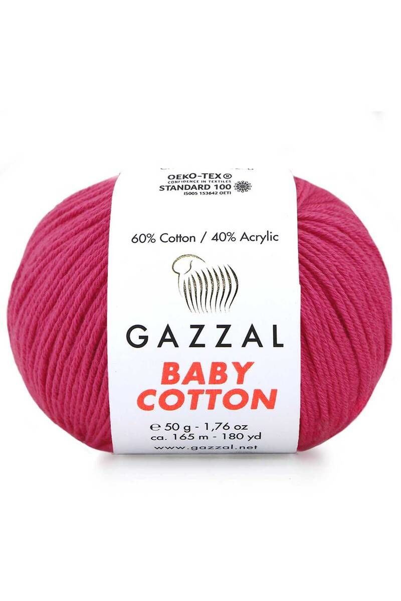 Gazzal Baby Cotton El Örgü İpi Ahududu 3415
