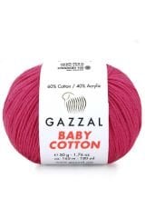 Gazzal Baby Cotton El Örgü İpi Ahududu 3415