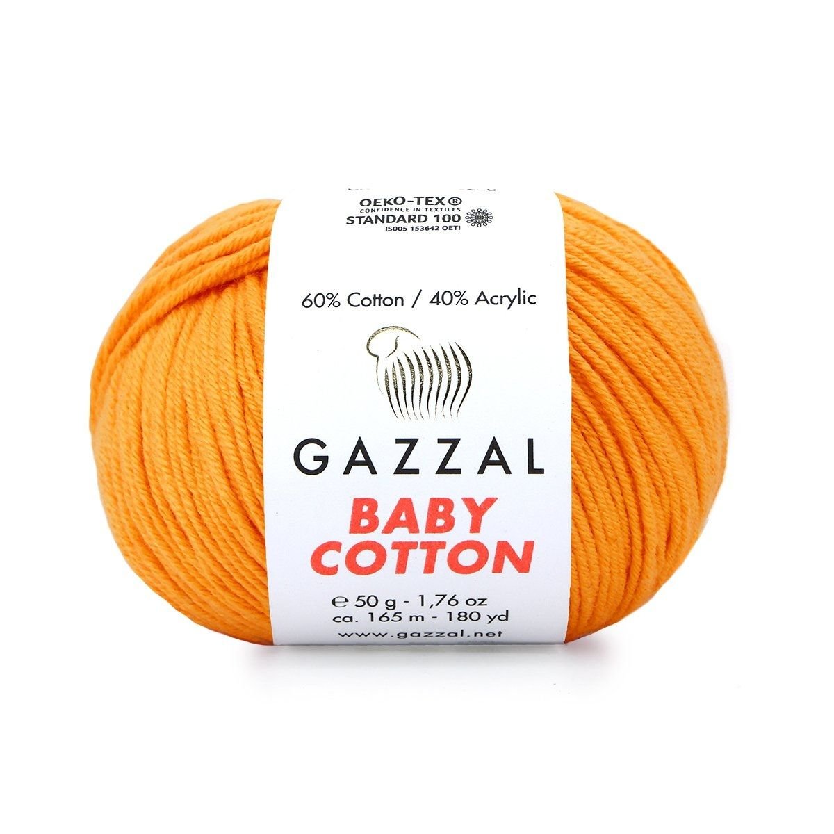 Gazzal Baby Cotton El Örgü İpi Açık Turuncu 3416