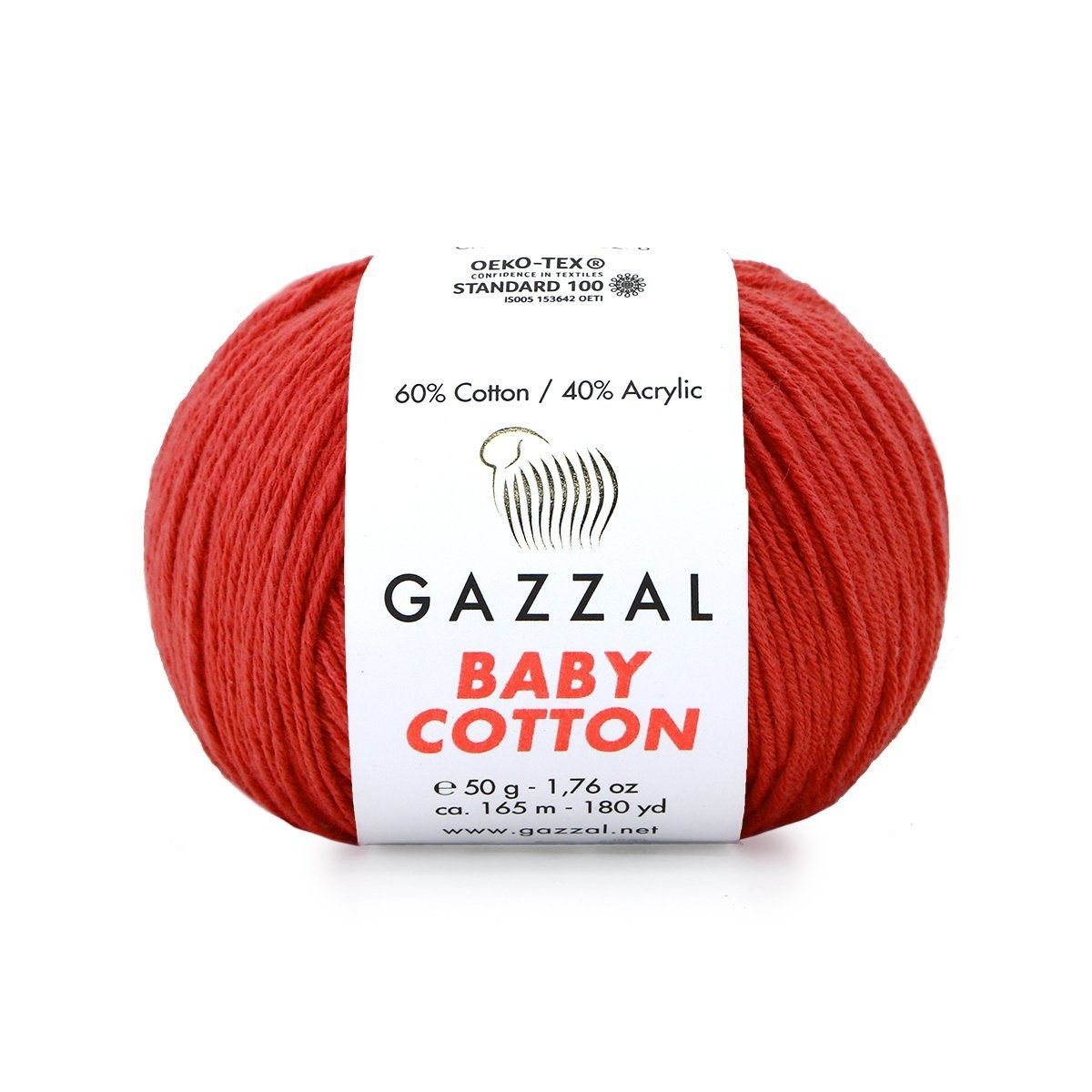 Gazzal Baby Cotton El Örgü İpi Biber Kırmızı 3418