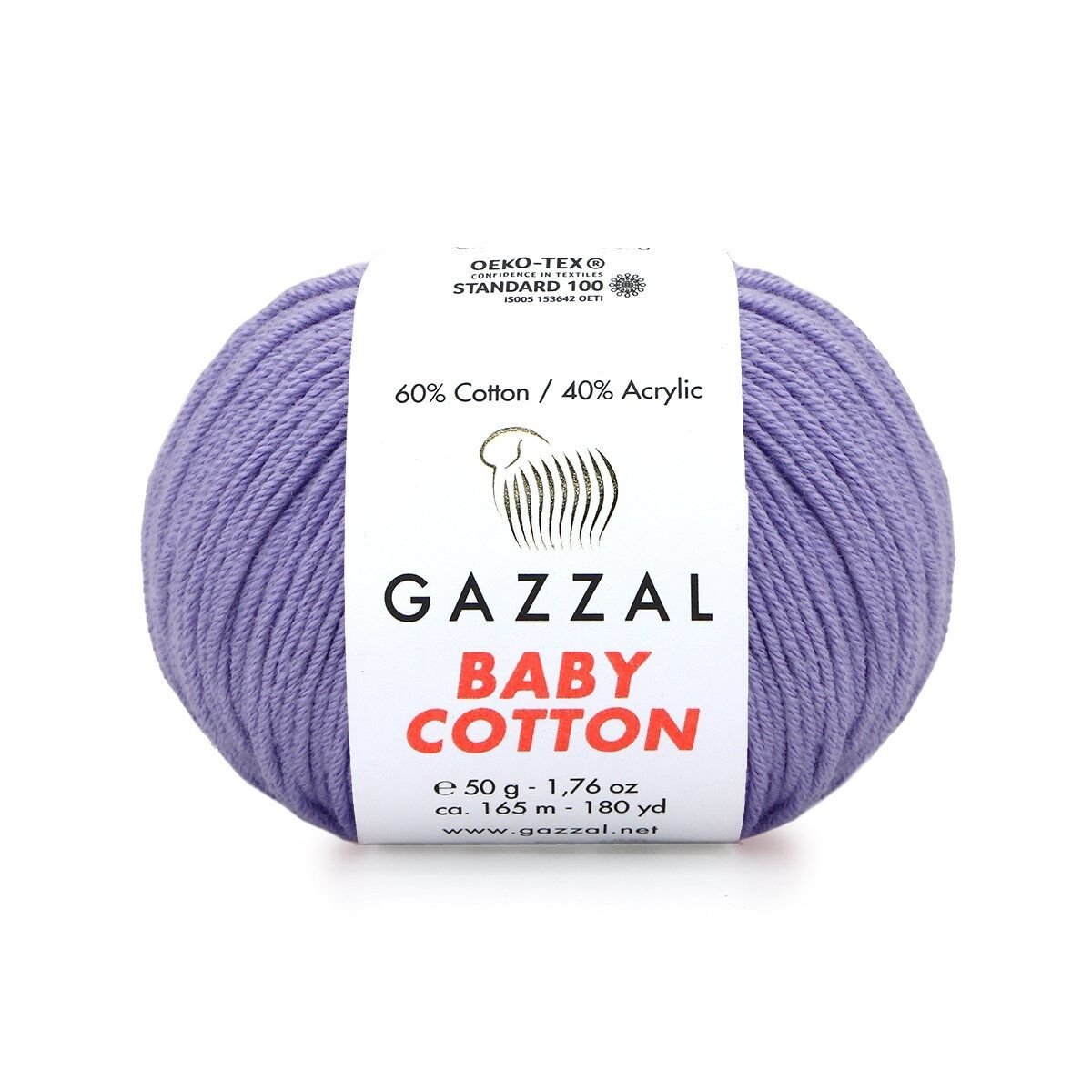 Gazzal Baby Cotton El Örgü İpi Leylak 3420