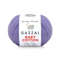 Gazzal Baby Cotton El Örgü İpi Leylak 3420
