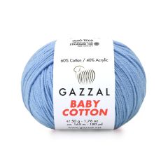 Gazzal Baby Cotton El Örgü İpi Çan Mavi 3423