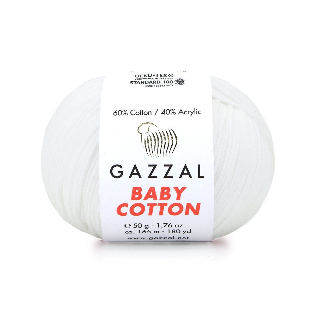 Gazzal Baby Cotton El Örgü İpi Parlak Beyaz 3432