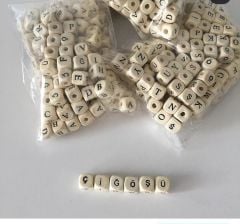Ahşap Cilalı Harf 500 Adet 10 MM