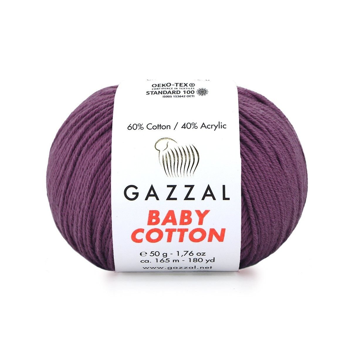 Gazzal Baby Cotton El Örgü İpi Mor 3441