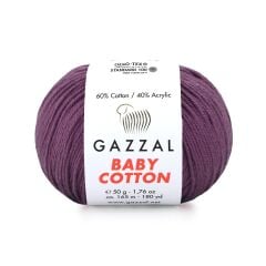 Gazzal Baby Cotton El Örgü İpi Mor 3441
