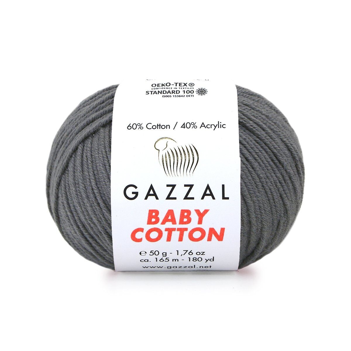 Gazzal Baby Cotton El Örgü İpi Koyu Gri 3450
