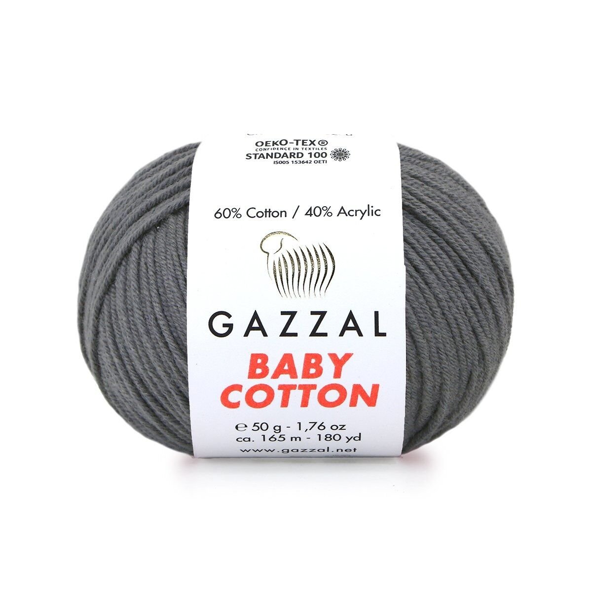 Gazzal Baby Cotton El Örgü İpi Koyu Gri 3450