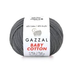 Gazzal Baby Cotton El Örgü İpi Koyu Gri 3450