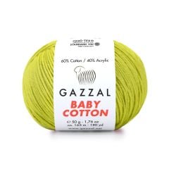Gazzal Baby Cotton El Örgü İpi Limonata 3457