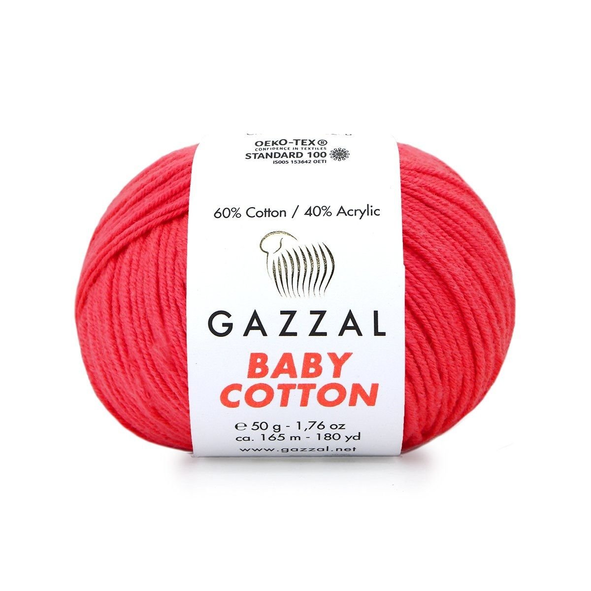 Gazzal Baby Cotton El Örgü İpi Nar Çiçeği 3458