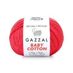 Gazzal Baby Cotton El Örgü İpi Nar Çiçeği 3458