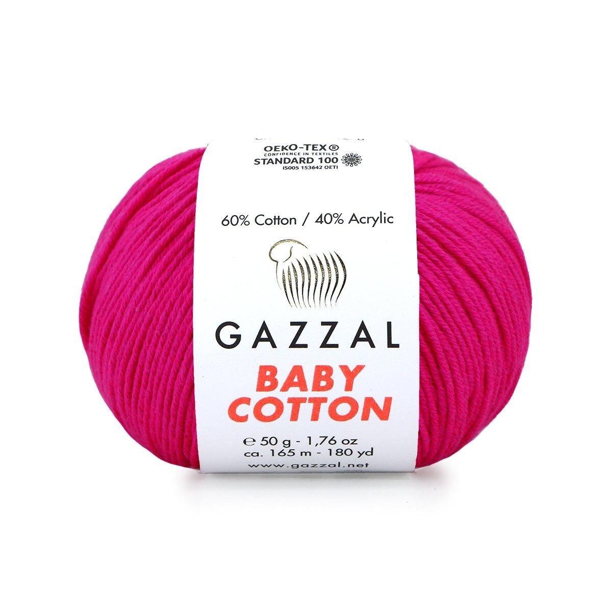Gazzal Baby Cotton El Örgü İpi Neon Pembe 3461
