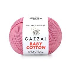 Gazzal Baby Cotton El Örgü İpi Pembe 3468