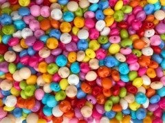 10 Adet Renkli plastik Bonibon Düğme