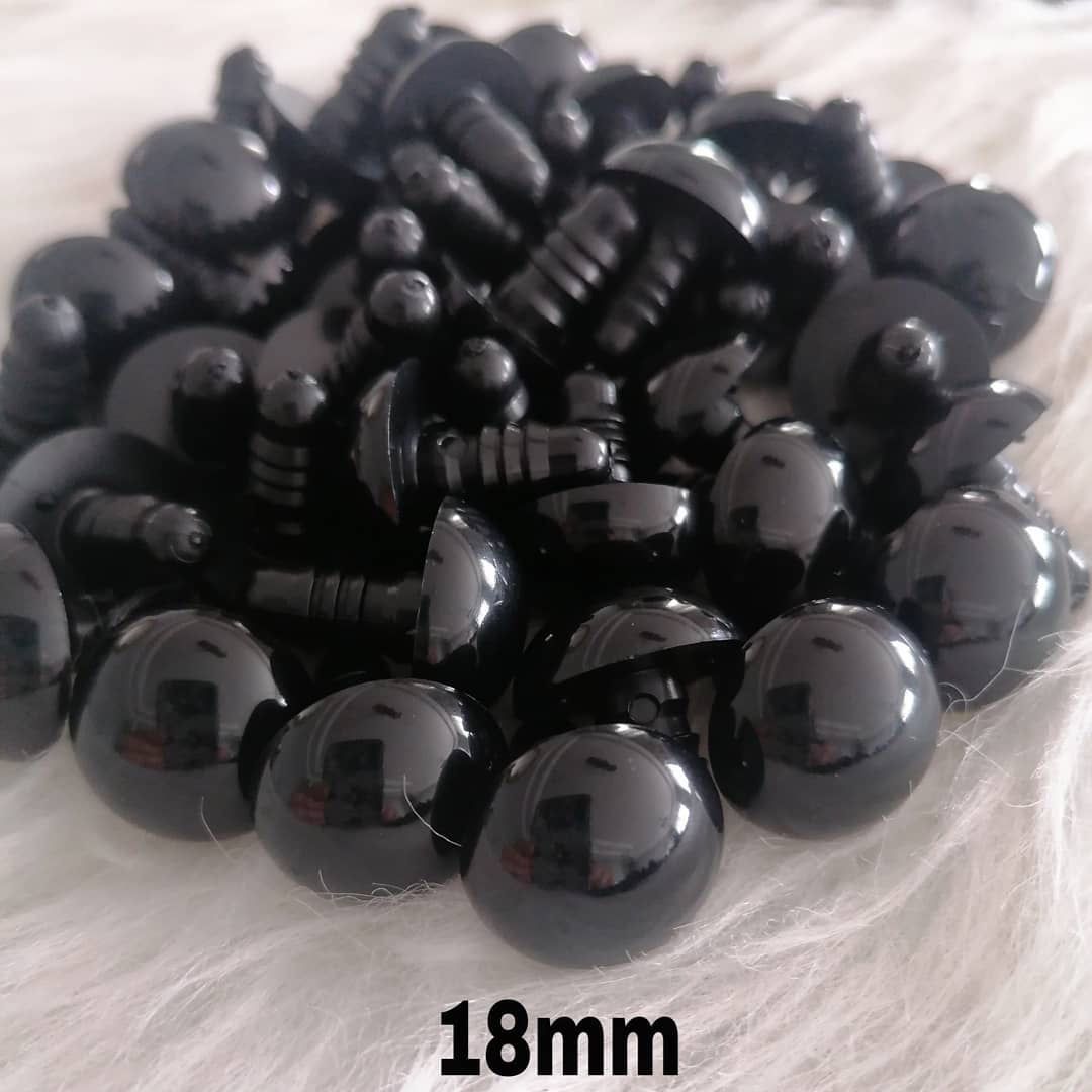 50 Çift İthal 18 mm Amigurumi Vidalı Güvenli  Göz(Kopya)