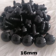 1 Çift İthal 16 mm Amigurumi Vidalı Güvenli  Göz