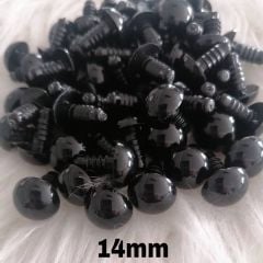 50 Çift İthal 14 mm Amigurumi Vidalı Güvenli  Göz