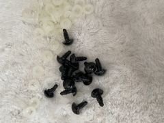 50 Çift İthal 14 mm Amigurumi Vidalı Güvenli  Göz