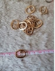 Oyuncak Bebek Kemer Tokası Oval Gold