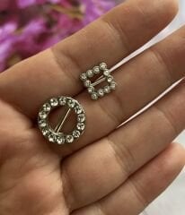 Amigurumi kemer tokası taşlı