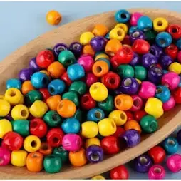 10 mm ahşap renkli boncuk