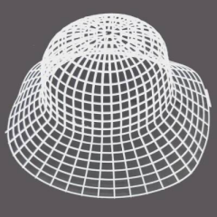 3D Şapka Şeklinde Beyaz Plastik Kanvas
